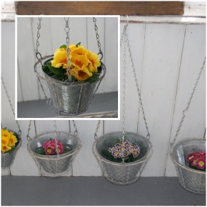 Závěsné květináče kovové (set 4ks) pr. 15-24cm