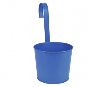 Závěsné květináče na balkon kov š. 17,7 cm tmavě modrá 