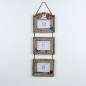 Závěsný foto rámeček na tři fotografie 58cm