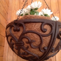 Závěsný koš na květiny litinový 30cm - 2,55kg