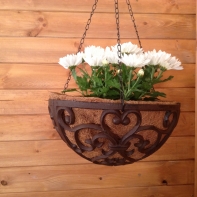 Závěsný koš na květiny litinový 30cm - 2,55kg