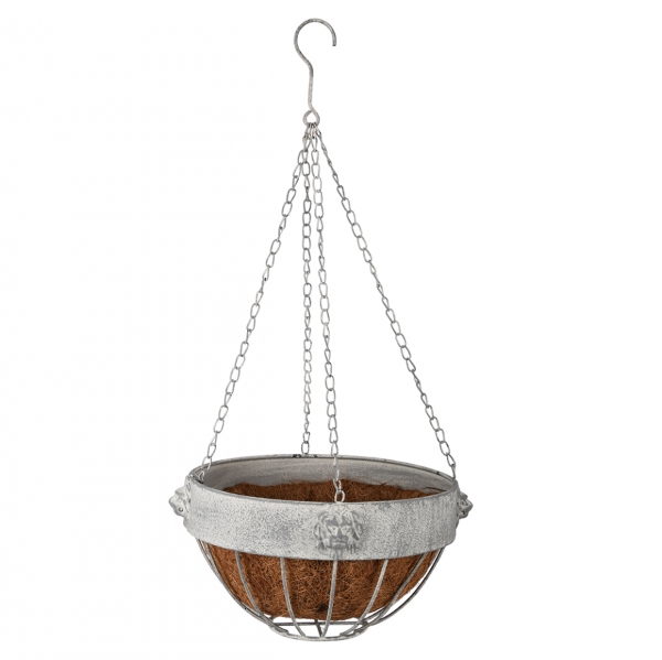 Závěsný květináč 26 x 26 x 16 cm lví hlavy