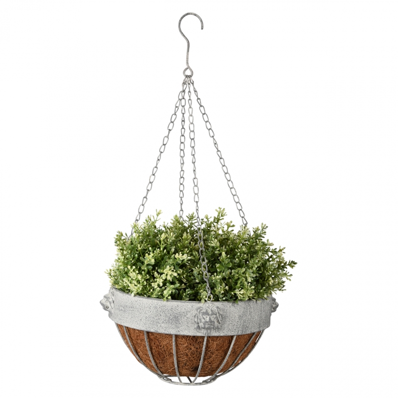 Závěsný květináč 26 x 26 x 16 cm lví hlavy