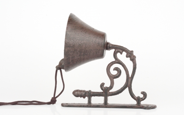 Závěsný litinový zvonek 18x10x19,5cm