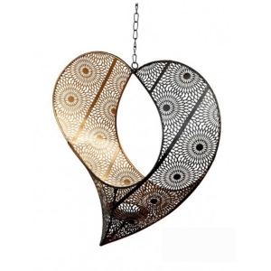 Závěsný svícen srdce 96cm