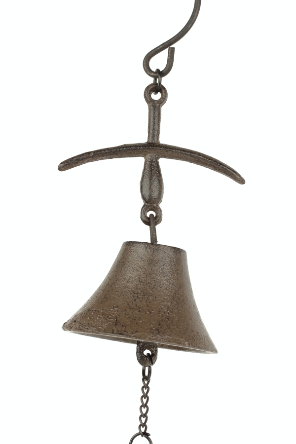 Závěsný zvonek litinový motýlek