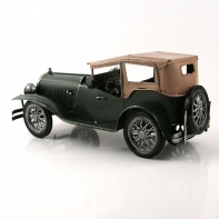 Zelené autíčko s drátěnými koly 29x13x14cm