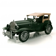 Zelené autíčko s drátěnými koly 29x13x14cm