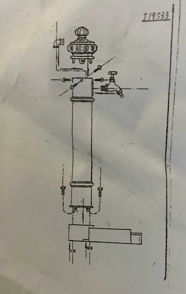 Zelený vodovodní sloupek VerdeFlow s výlevkou 75cm 