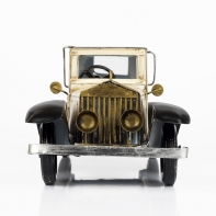 Železné retro autíčko bílé 9x7x23cm