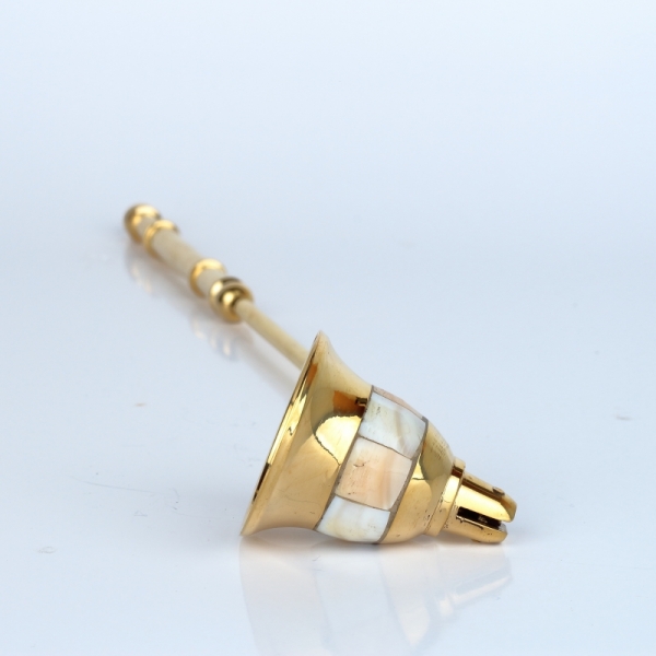 Zhášedlo na svíčku zlaté s perletí 28cm