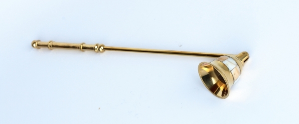 Zhášedlo na svíčku zlaté s perletí 28cm