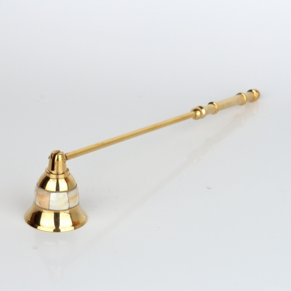 Zhášedlo na svíčku zlaté s perletí 28cm