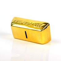 Zlatá cihla pokladnička 16cm
