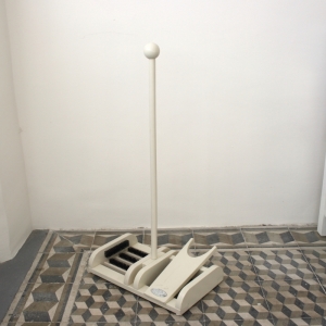 Zouvák na boty s čističem bílý