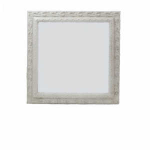 Zrcadlo bílé s ozdobným rámem 61x61cm
