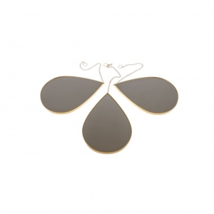 Zrcadlo do předsíně - set 3 ks kapky rosy