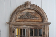 Zrcadlo s okenicemi hnědé 91x62cm