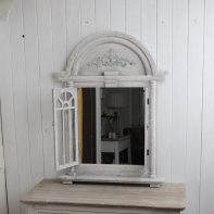 Zrcadlo s okenicemi šedé 88x63cm