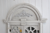 Zrcadlo s okenicemi šedé 88x63cm