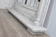 Zrcadlo s okenicemi šedé 88x63cm