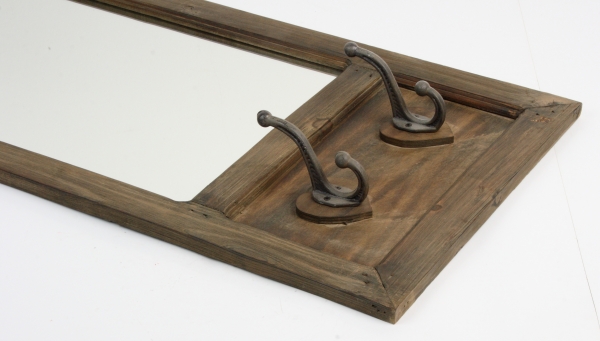 Zrcadlo se 2 háčky 44x80cm