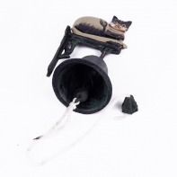 Zvonek litinový kočka 18cm