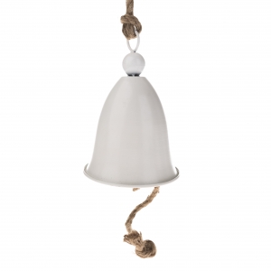 Zvonek na zavěšení bílý 15x21cm