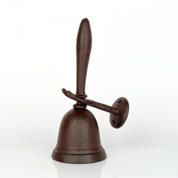 Zvonek na zeď litina 23cm