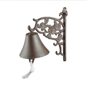 Zvonek na zeď růže  10,3x17,2x19,1 cm