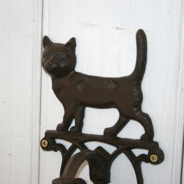 Zvonek s kočkou litina 24x14cm