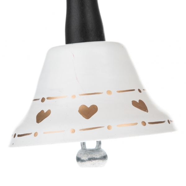 Zvonek se srdíčky bílý